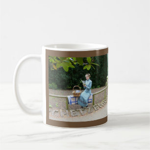 Mug with lady reading