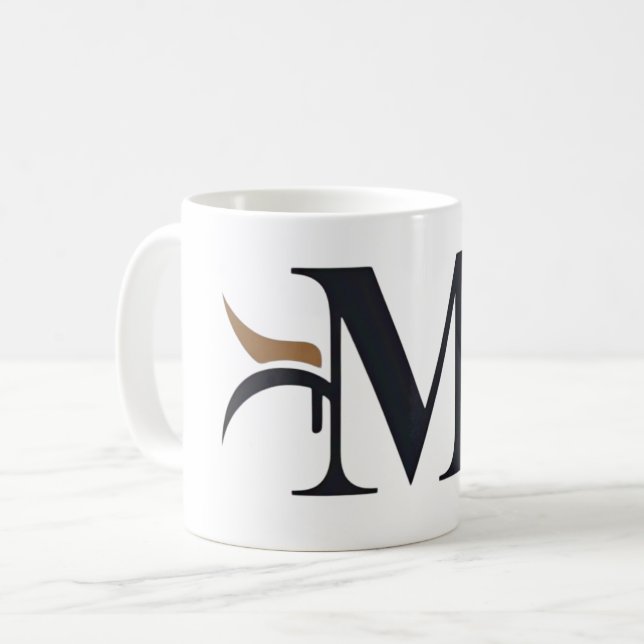 Mug with letter "M" logo (Front Left)
