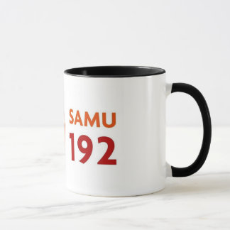 Mug with logomarca SAMU 192