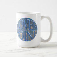 Mug with Love's Point Logo over clouds