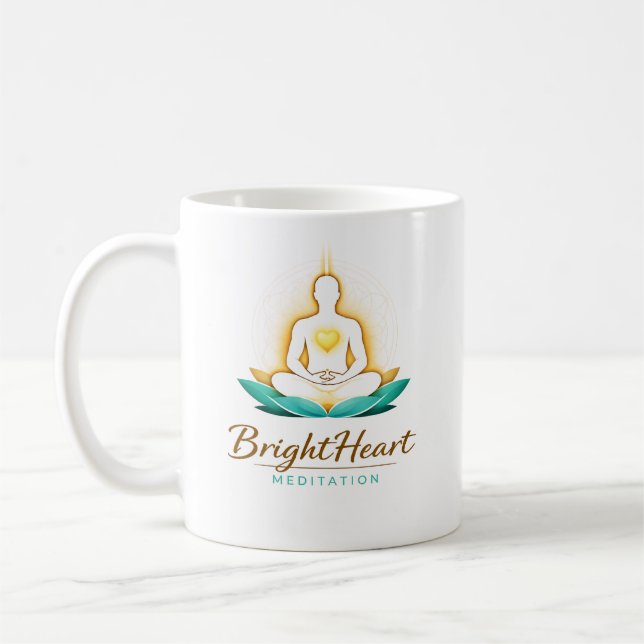 Mug with Male Brightheart Meditation logo (Left)