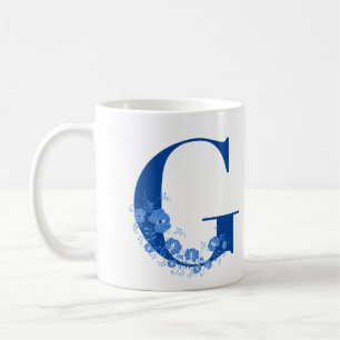 Mug With Monogram Floral Letter D
