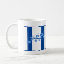 Mug With Monogram Floral Letter H