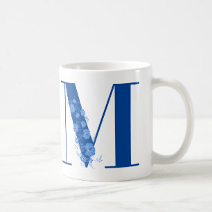 Mug With Monogram Floral Letter M