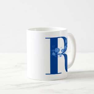 Mug With Monogram Floral Letter R