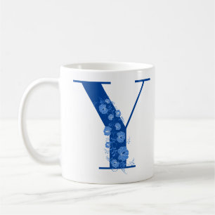Mug With Monogram Floral Letter Y