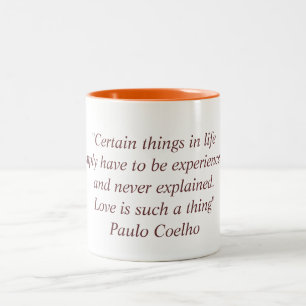 Mug with Paulo Coelho Quote