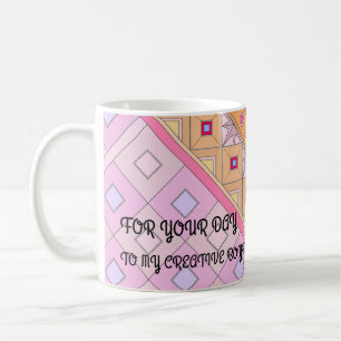 MUG WITH PINK ART OF FLOWER TO BOYFRIEND