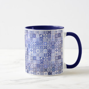 Mug with Portugese Tiles Pattern - Azulejos