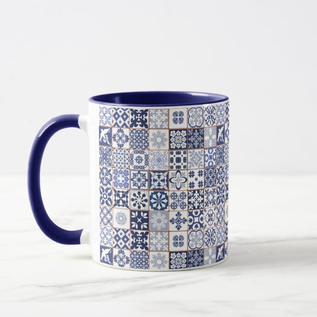 Mug with Portugese Tiles Pattern - Azulejos (Left)