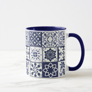 Mug with Portugese Tiles Pattern - Azulejos