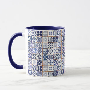 Mug with Portugese Tiles Pattern - Azulejos