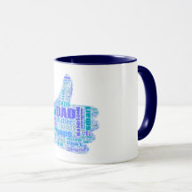 Mug with print in the centre - Word Cloud