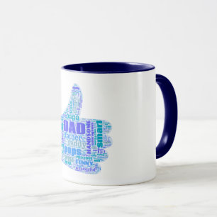 Mug with print in the centre - Word Cloud