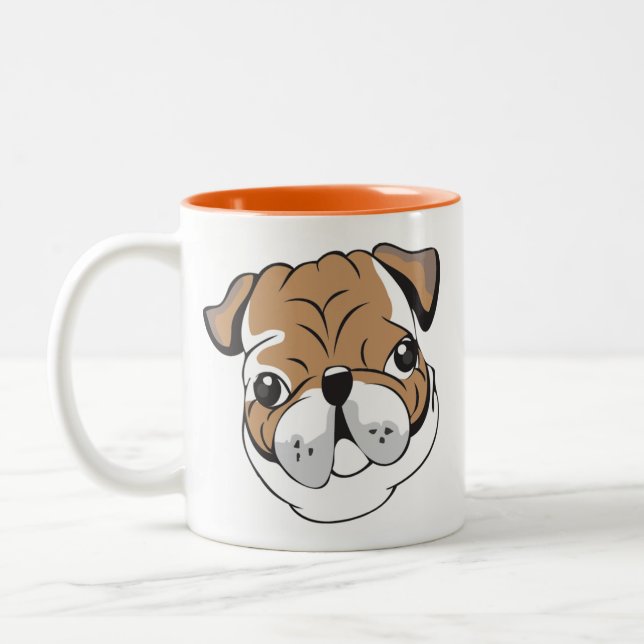 Mug with print of Bulldog (Left)