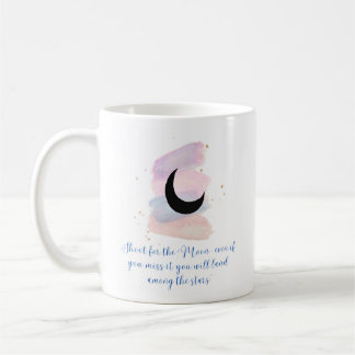 Mug with quote and pastel moon design