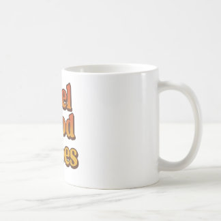 Mug with retro phrase Feel good vibes