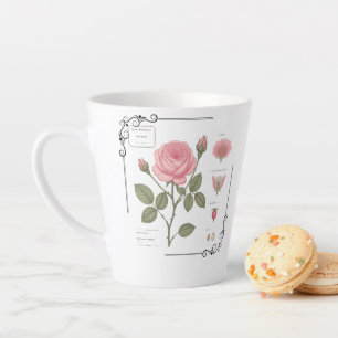Mug with romantic pink rose.