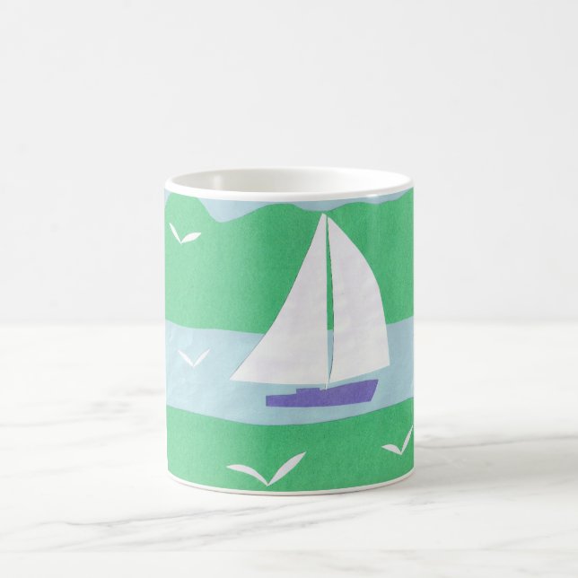 Mug with Sailboat Scene (Center)