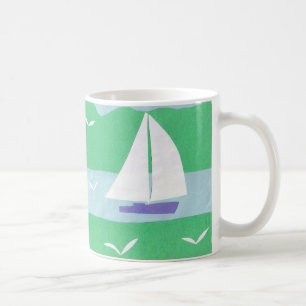 Mug with Sailboat Scene