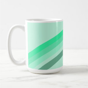 Mug with serene green stripes