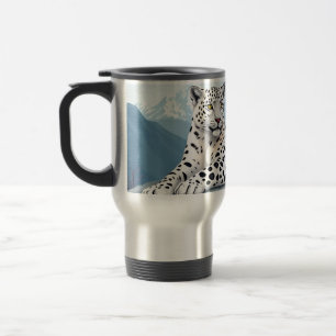 Mug, with snow leopards design travel mug