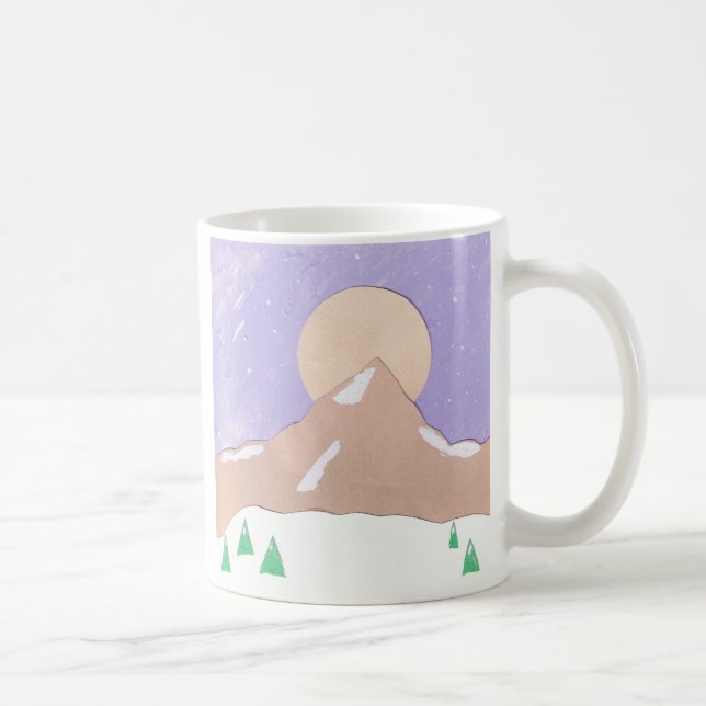 Mug with Snowy Mountain Scene (Right)