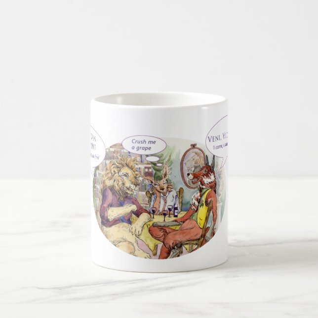 Mug with Three Friends and a bottle of wine (Center)