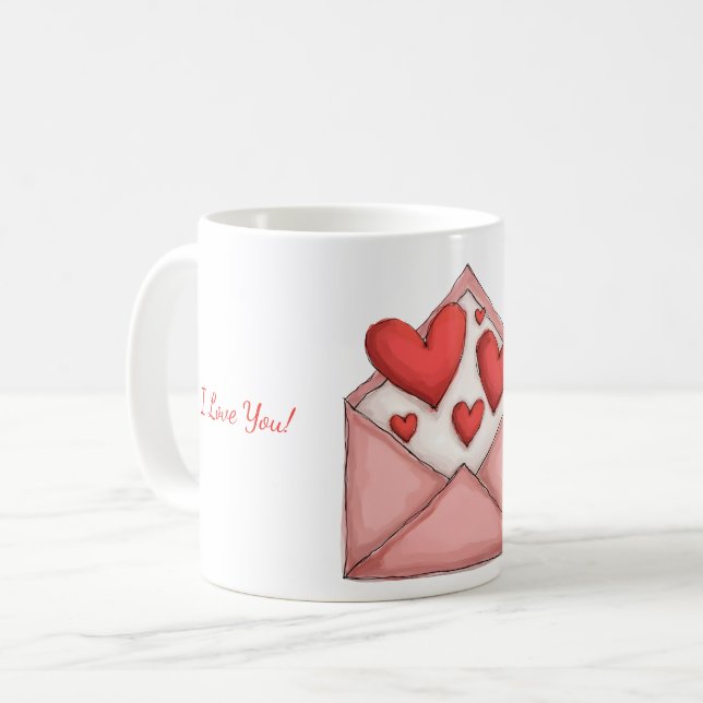 Mug with Valentine's Day design (Front Left)