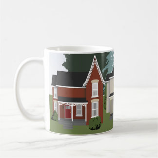 Mug with Victorian House Design