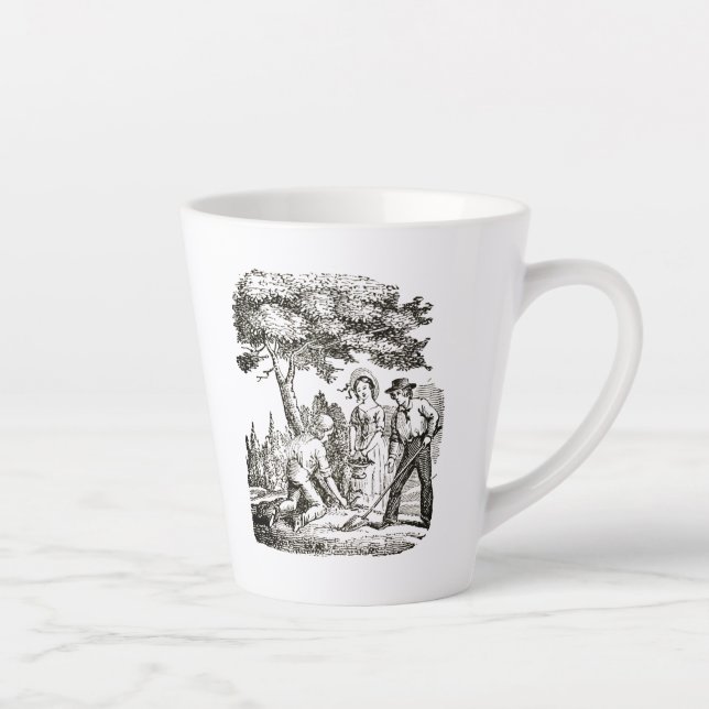 Mug with vintage gardening scene (Right)