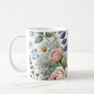 Mug with Watercolor Floral Pattern 5/6