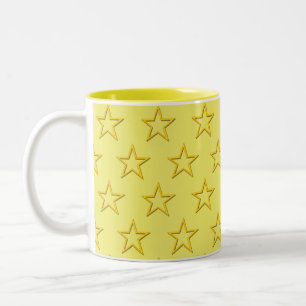 Mug - Yellow Stars on Pale Yellow