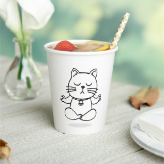 Mug yoga cat paper cups