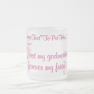 mugElegance_First My Godmother Frosted Glass Coffee Mug