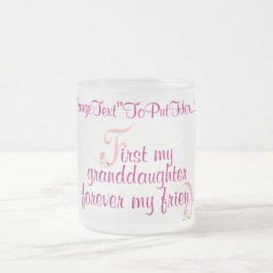 mugElegance_First My Granddaughter Frosted Glass Coffee Mug
