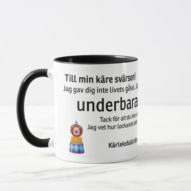 Mugg to the son-in-law mug (Left)