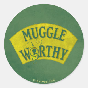 MUGGLE WORTHY™ CLASSIC ROUND STICKER