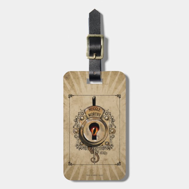 MUGGLE WORTHY™ Lock Luggage Tag (Front Vertical)