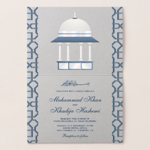 Mughal Architecture Islamic Wedding Invitation