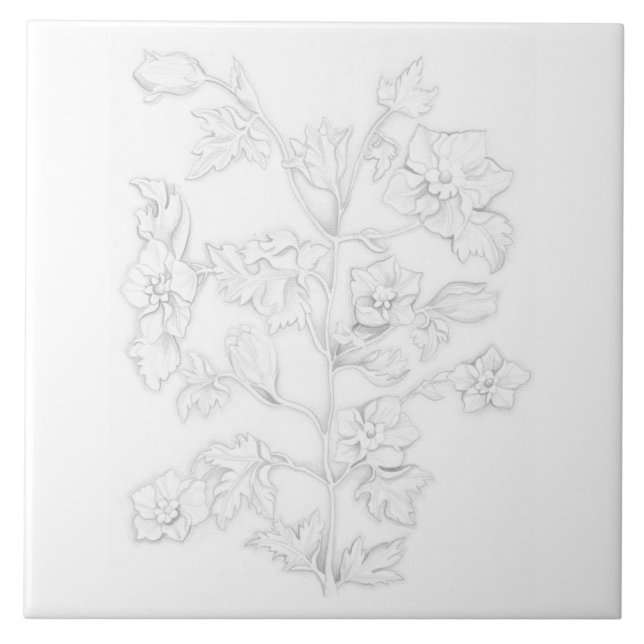 Mughal Design on a Ceramic Tile (Front)