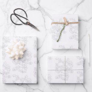 Mughal Design on a Wrapping Paper Set of 3