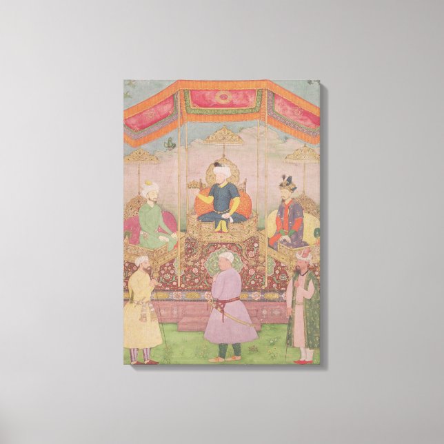 Mughal Emperor Babur and his son, Humayan Canvas Print (Front)