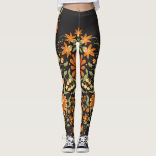Mughal Fantasy: Retro Floral Opulence Leggings