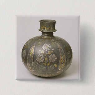 Mughal Flask (metalwork) 15 Cm Square Badge