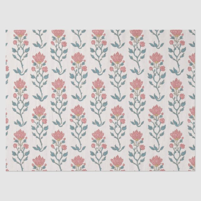Mughal Floral Butta Tissue Paper (Front)