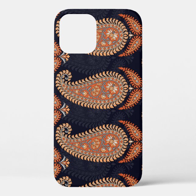 Mughal floral navy motif, elegant pattern. Case-Mate iPhone case (Back)