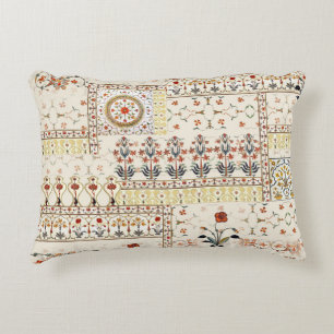 Mughal Floral Paisley: Ethnic Digital Elegance. Decorative Cushion