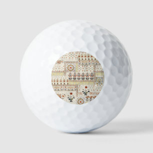 Mughal Floral Paisley: Ethnic Digital Elegance. Golf Balls