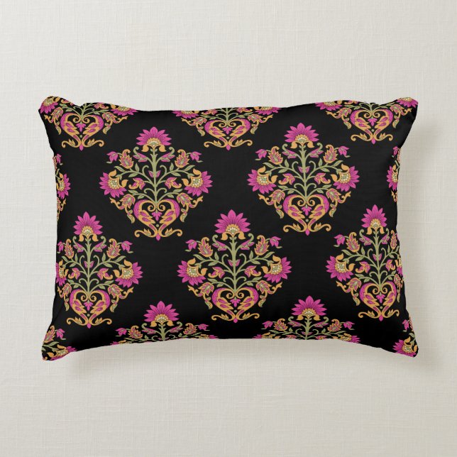 Mughal floral paisley, seamless design. decorative cushion (Front)